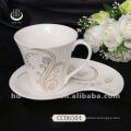 Top Quality Ceramic cup , beautiful decal wholesale tea/coffee cup with saucers